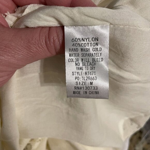 NWT Altar’d State Size M Cream Lace Dress Sleeveless Short Shift Fully Lined - Picture 10 of 10